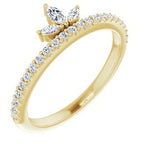 Accented Stackable Crown Ring