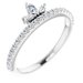 Accented Stackable Crown Ring