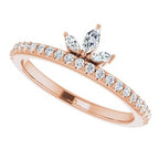 Accented Stackable Crown Ring