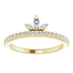 Accented Stackable Crown Ring