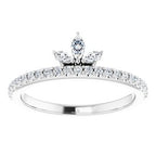 Accented Stackable Crown Ring