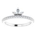 Accented Stackable Crown Ring