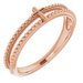 Milgrain Stackable Cross Ring