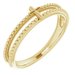 Milgrain Stackable Cross Ring