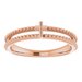 Milgrain Stackable Cross Ring
