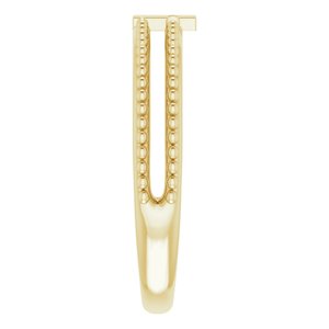 Milgrain Stackable Cross Ring