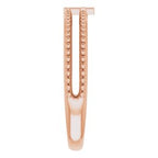 Milgrain Stackable Cross Ring