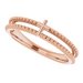 Milgrain Stackable Cross Ring