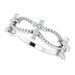 Accented Stackable Cross Ring