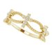 Accented Stackable Cross Ring
