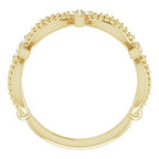 Accented Stackable Cross Ring