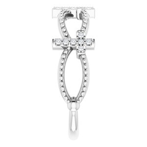 Accented Stackable Cross Ring