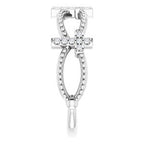 Accented Stackable Cross Ring