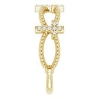 Accented Stackable Cross Ring