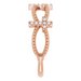 Accented Stackable Cross Ring