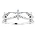 Accented Stackable Cross Ring
