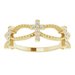 Accented Stackable Cross Ring