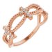 Accented Stackable Cross Ring