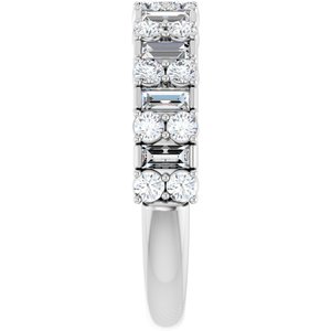 Accented Baguette Anniversary Band