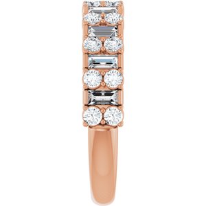 Accented Baguette Anniversary Band