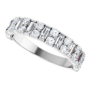 Accented Baguette Anniversary Band