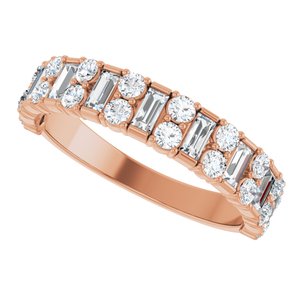 Accented Baguette Anniversary Band