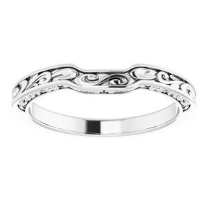Accented Sculptural Engagement Ring or Band