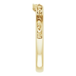 Accented Sculptural Engagement Ring or Band