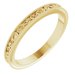 Milgrain Edge Sculptural Flat Band with Bead Blast Finish