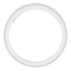 Milgrain Edge Sculptural Flat Band with Bead Blast Finish