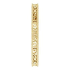 Milgrain Edge Sculptural Flat Band with Bead Blast Finish