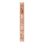 Milgrain Edge Sculptural Flat Band with Bead Blast Finish