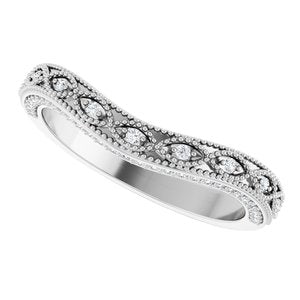 Accented Vintage-Inspired Engagement Ring or Band