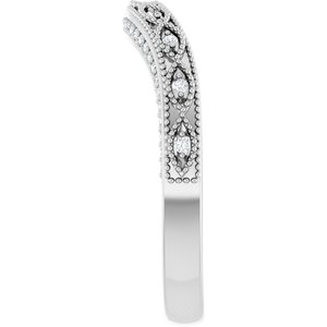 Accented Vintage-Inspired Engagement Ring or Band