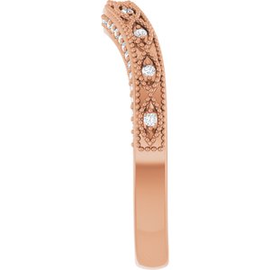 Accented Vintage-Inspired Engagement Ring or Band