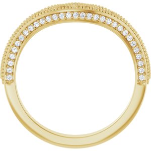 Accented Vintage-Inspired Engagement Ring or Band