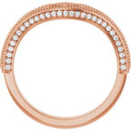 Accented Vintage-Inspired Engagement Ring or Band