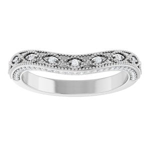 Accented Vintage-Inspired Engagement Ring or Band