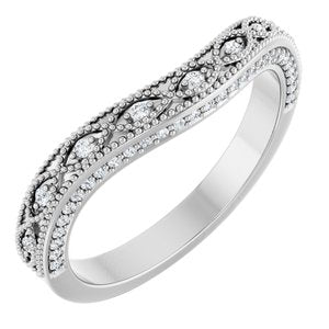 Accented Vintage-Inspired Engagement Ring or Band