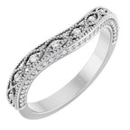 Accented Vintage-Inspired Engagement Ring or Band