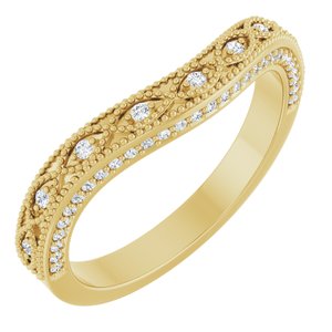 Accented Vintage-Inspired Engagement Ring or Band