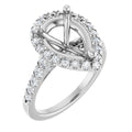 French-Set Halo-Style Engagement Ring