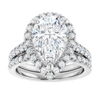 French-Set Halo-Style Engagement Ring