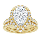 French-Set Halo-Style Engagement Ring