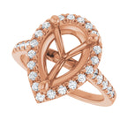 French-Set Halo-Style Engagement Ring