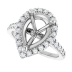 French-Set Halo-Style Engagement Ring