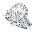 French-Set Halo-Style Engagement Ring