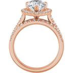 French-Set Halo-Style Engagement Ring