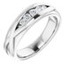 Rounded Edge Criss-Cross Five-Stone Flat Band