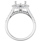 French-Set Halo-Style Engagement Ring